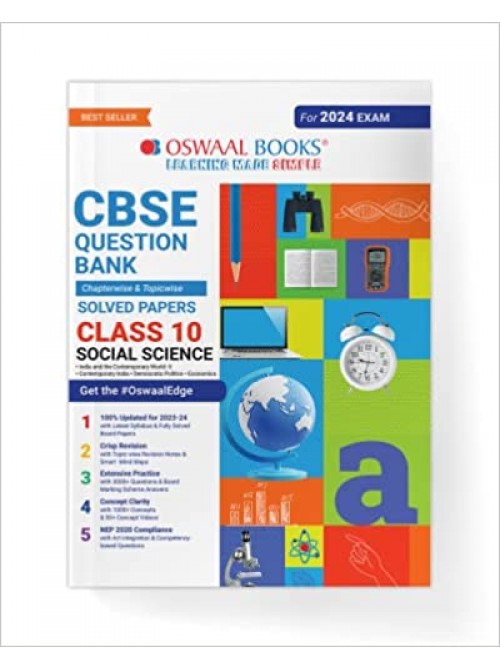 Oswaal CBSE Chapterwise & Topicwise Question Bank Class 10 Social Science Book (For 2023-24 Exam) at Ashirwad Publication